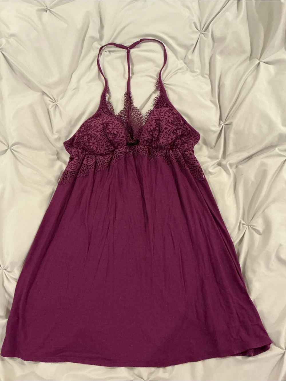 Victoria's Secret Deep Plum Lace Top